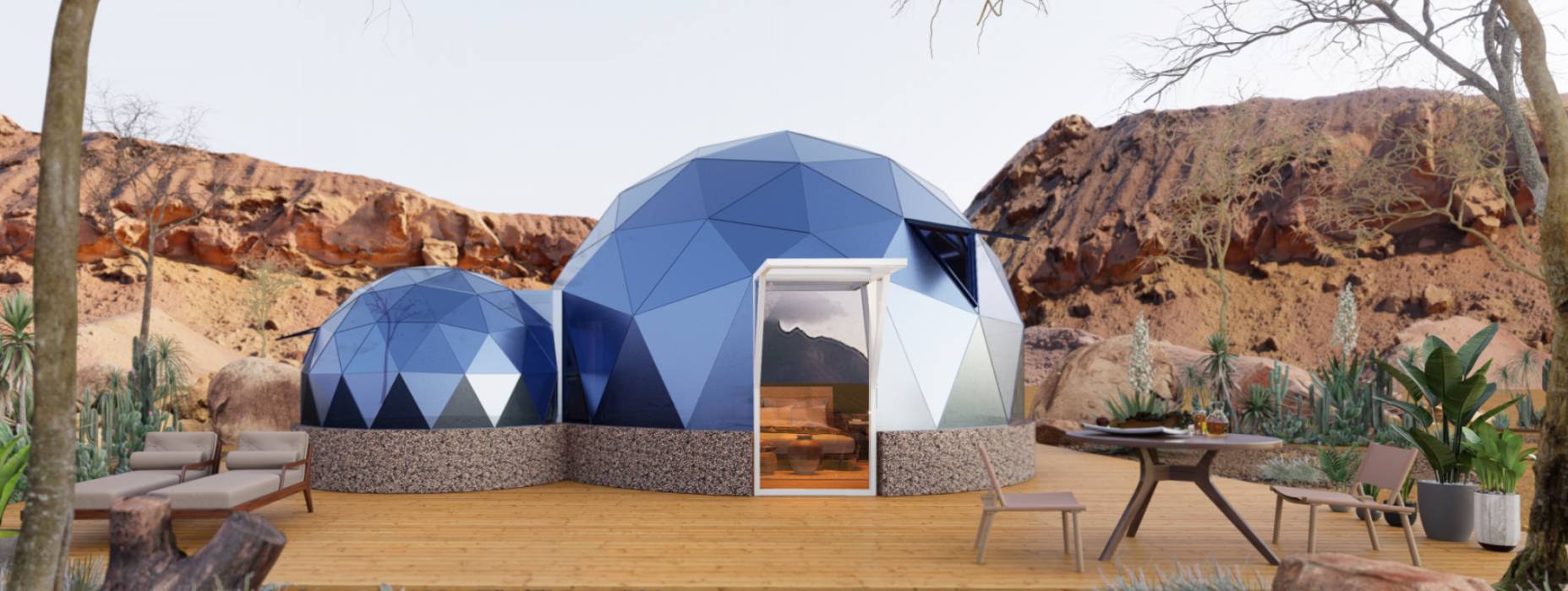 银海区球形智能光伏玻璃星空房